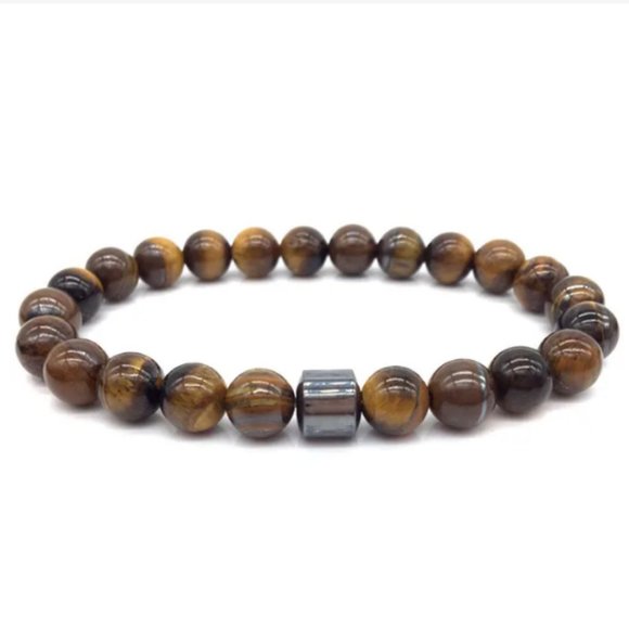 Brown Tiger Eye Bracelet,Tiger Eye Stone Bracelet,Good Luck Bracelet - Picture 1 of 1